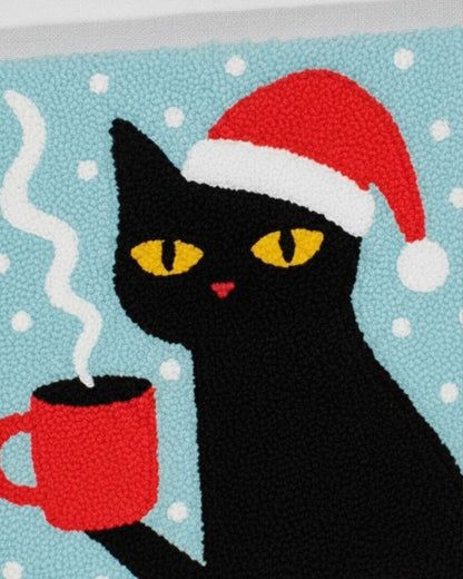 Набір Килимової Вишивки – Різдвяний Кіт Кавуська