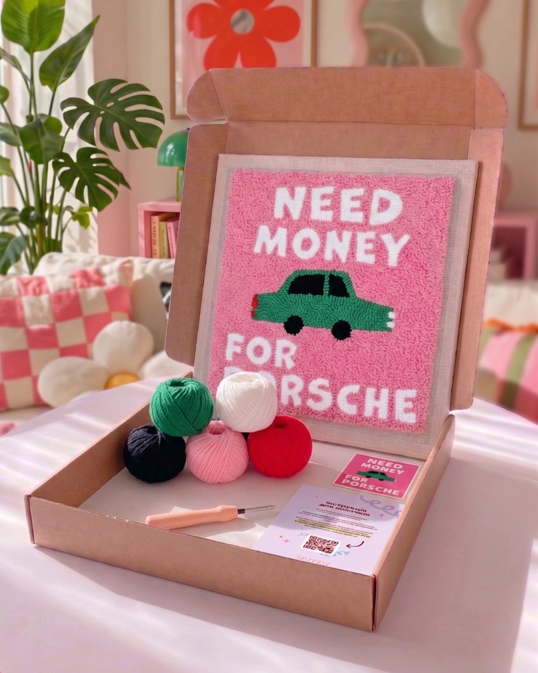 Набір Килимової Вишивки – Need Money For Porsche