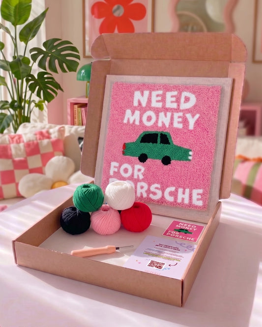 Набір Килимової Вишивки – Need Money For Porsche