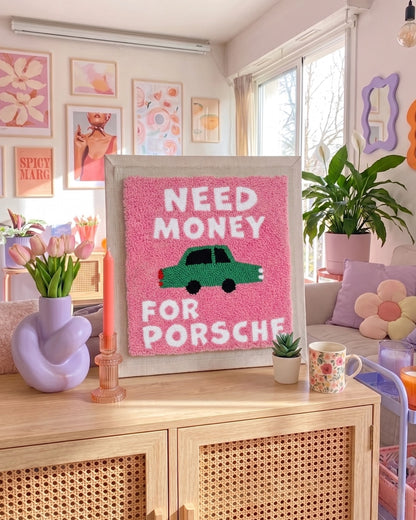 Набір Килимової Вишивки – Need Money For Porsche