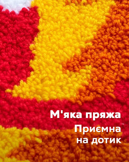 Набір Килимової Вишивки – Елмо у Вогні - Wuzzly