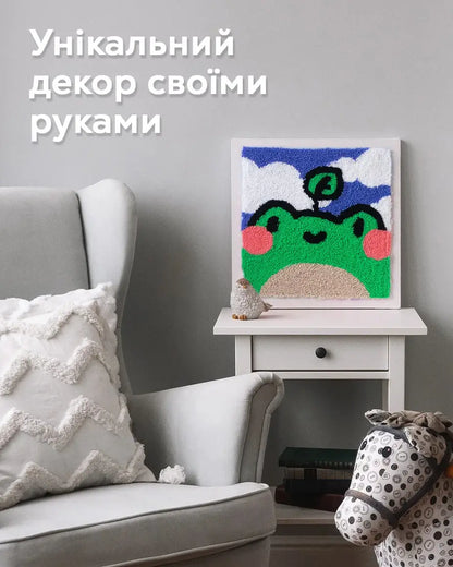 Набір Килимової Вишивки – Жабка Лілі - Wuzzly